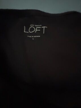Ann Taylor Loft black shirt long sleeve large